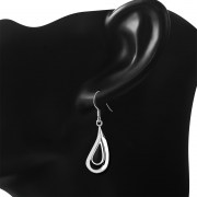 Black Onyx Drop Sterling Silver Earrings, e388